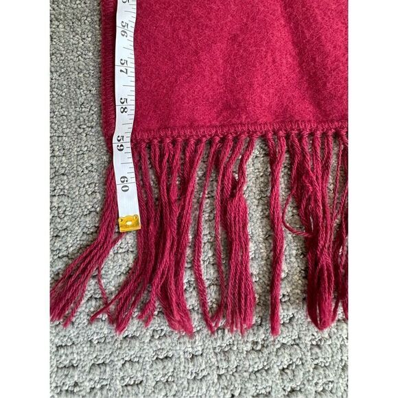 Alpaca Scarf Fringe Burgundy Artesania Textil Ccahuantico Made In Peru - Picture 6 of 7